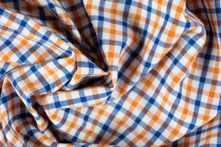 Macro texture of a fabric consisting of one hundred percent cottonの写真素材