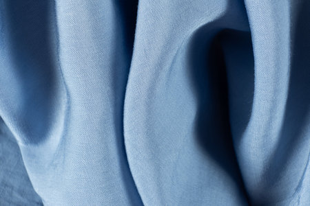 Light Blue Synthetic Fabric with Polyester Elastane Textureの写真素材
