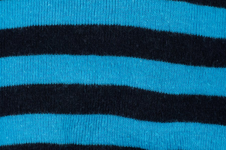 Macro Texture Warm Cotton Striped Black And Blue Fabric Top Viewの写真素材