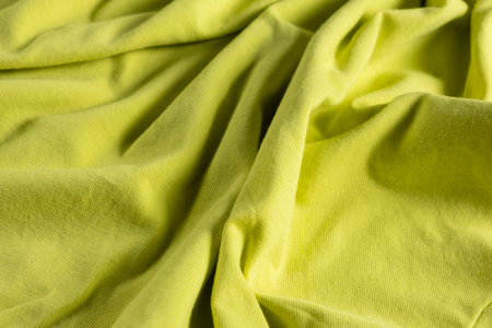 Macro texture of a fabric consisting of one hundred percent cottonの写真素材