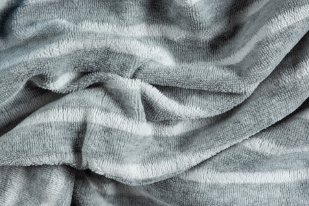 Macro texture cotton and polyester fabric top view