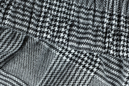 Macro texture polyester and viscose fabric top view