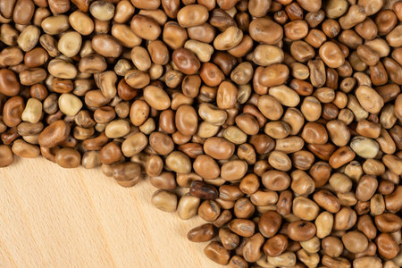 Edible Garden Beans Vicia Faba Macro Top View