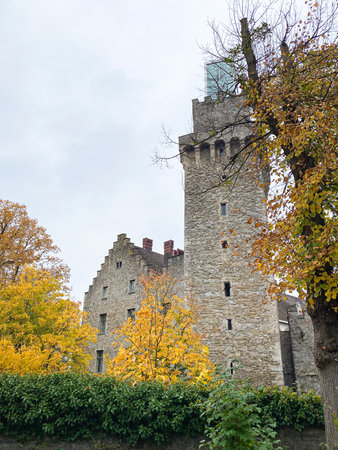 Rothschild Castle Tower with Glass Extension. 15 October 2025, Waidhofen an der Ybbs, Austriaのeditorial素材