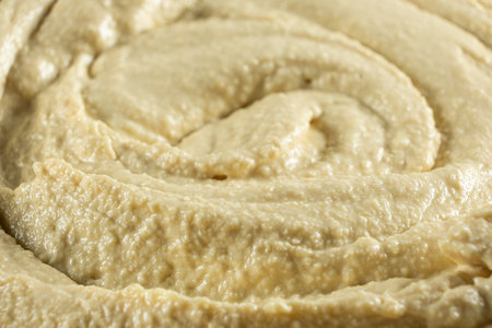 Delicious Swirls of Fresh Homemade Hummus.