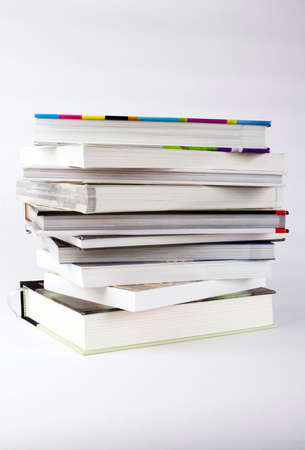 A Stack of Books against a white background.の写真素材