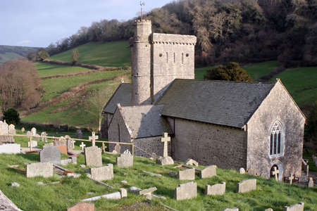 A Church graveyard in Devon, England.の写真素材