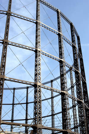 A steel frame of a Gas towerの写真素材