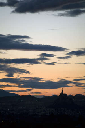 A cloudscape and sunset over Murcia, Spain.の写真素材