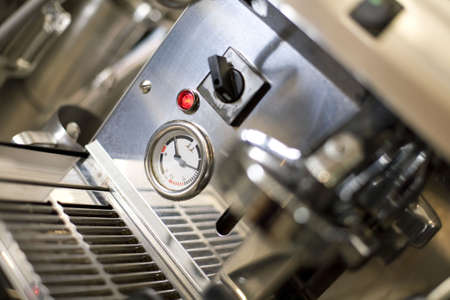 A Temperature gauge on a coffee machine.の写真素材