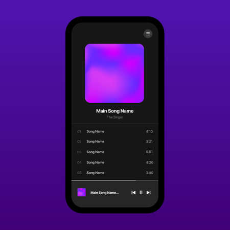 Music Player Interface Design Conceptのイラスト素材