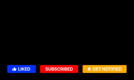 Subscribe Buttons. Liked, Subscribed, Get Notified. Social Media Lower Third Vector Illustrationのイラスト素材