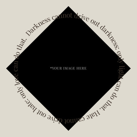 Aesthetic Rhombus Social Media Post Template. Place Your Photo Under Background