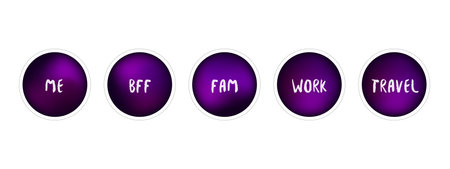 Highlights Set. Gradient Highlights Icons For Bloggers. Profile Iconsのイラスト素材