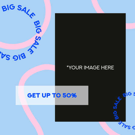 Beauty Fashion Social media post on blue background . Vector illustrationのイラスト素材