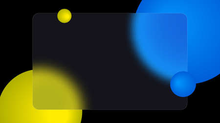 Glassmorphism Background Vector Template. Abstract Background with Blurry Shapes. Vector...