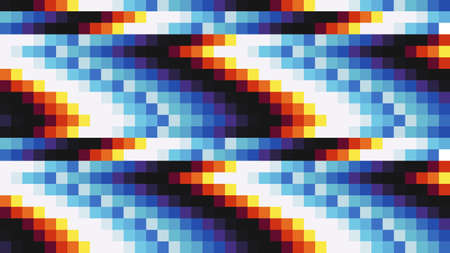 Chromadynamica Background. Digital Printing. Mosaic Pattern Design. Glitched Screen. Vector illustrationのイラスト素材
