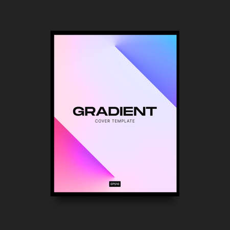 Blue and Pick Gradient Cover Template. Vector illustrationのイラスト素材