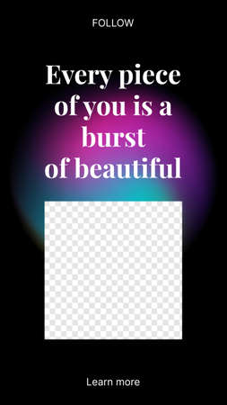 Abstract Dark Banner With Transparent Background. Post Template for Social Media Stories and Ad....