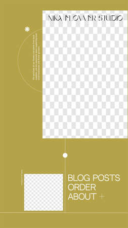 Ui Sale Vertical Page with Transparent Background. Simple Monochrome Stories Template for Social...