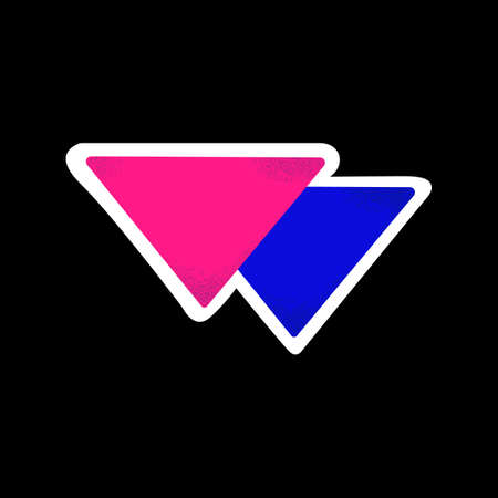 LGBTQIA collection. Blue and Pink Arrow sticker. Any Gender is okay. Vector illustrationのイラスト素材