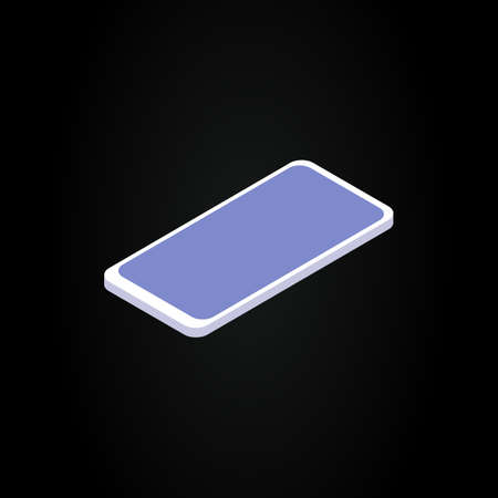 Isolated Smartphone. Simple Graphic Element on Black Background. Vector illustrationのイラスト素材