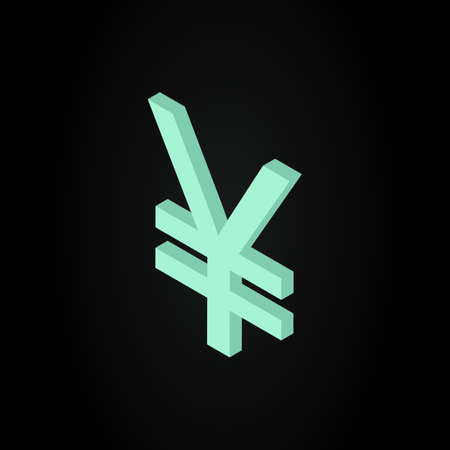 Three-dimensional payment symbol. Isolated cryptocurrency sign. Vector illustrationのイラスト素材