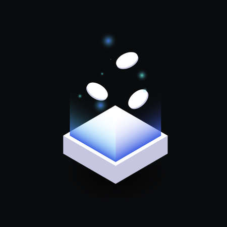 Flying Coins. Graphic Money Flow. Decorative Isolated Element. Vector illustrationのイラスト素材