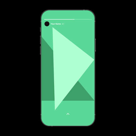 Design green backgrounds for social media banner. Geometric figures. Vector illustrationのイラスト素材