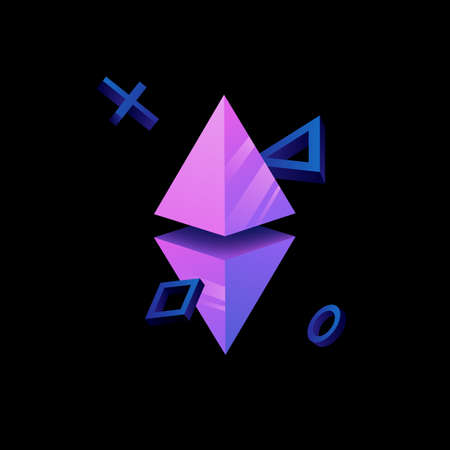 Abstract Geometrical Elements. 3D Rhombus. Vector illustrationのイラスト素材