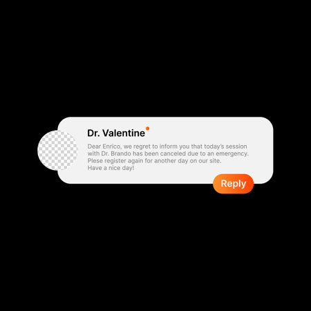 Incoming Inform Message Notification Banner Illustration. Social Media UI Concept on Black...