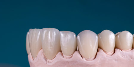 Emax ceramic crowns and veneers like natural teethの写真素材