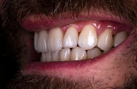 Emax ceramic crowns and veneers like natural teethの写真素材