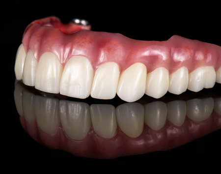 Emax ceramics on hybrid implant bridgeの写真素材