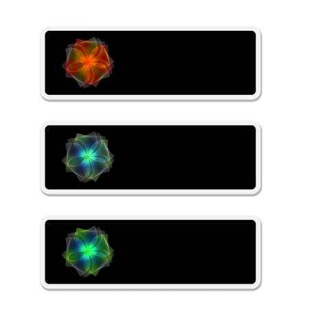 black frame for text with vector flowersのイラスト素材