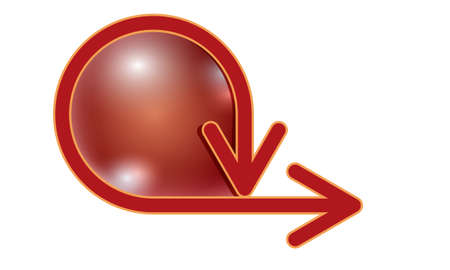 abstract bubble with arrowのイラスト素材