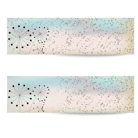 two abstract bannerのイラスト素材