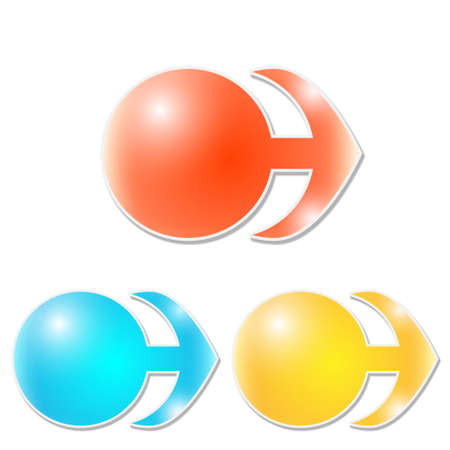set abstract arrowsのイラスト素材