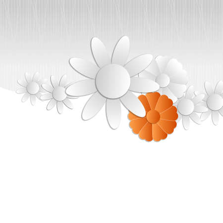 gray abstract flowers backgroundのイラスト素材