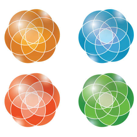 four abstract objectのイラスト素材