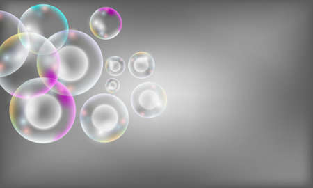 gray abstract background with bubbleのイラスト素材