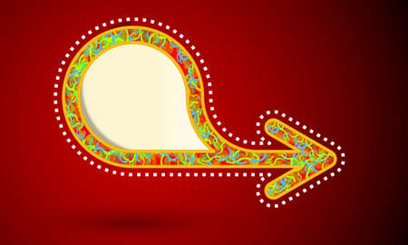abstract text frame with arrowのイラスト素材