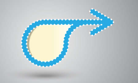 blue text box with arrowのイラスト素材