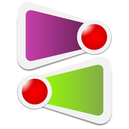 two abstract text boxのイラスト素材