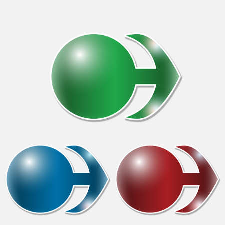 set abstract arrowsのイラスト素材