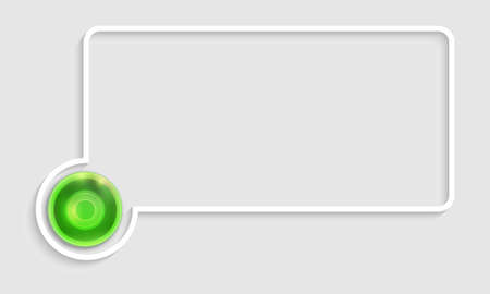 text box with green ballのイラスト素材