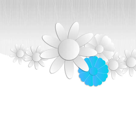gray abstract flowers backgroundのイラスト素材