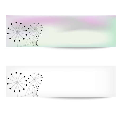 two abstract bannerのイラスト素材