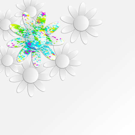 abstract background with flowersのイラスト素材