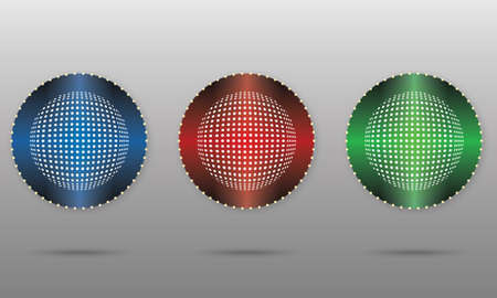 set abstract ball with gridのイラスト素材